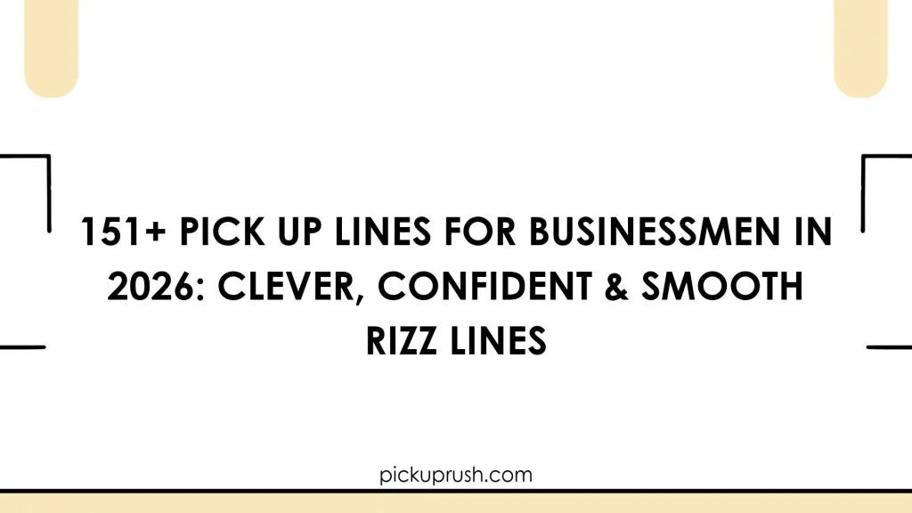 Pick Up Lines for Businessmen